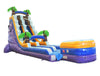 Image of 22' Tropical Purple Marble Inflatable Water Slide with Blower