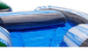 Image of Save on Splash and Ride Slide Near Me 35' Tropical Marble Dual Lane Commercial Inflatable with Blower - Hook and loop fastener