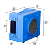 Image of B-Air RA-650 ⅓ HP 3-Stage HEPA Air Purifier Scrubber: blue