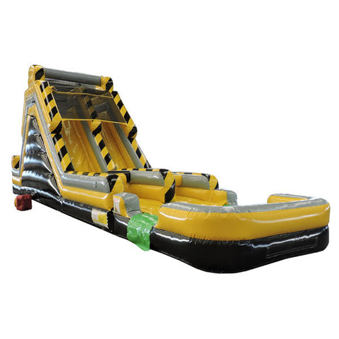 45'Lx17'H 2-Lane Construction Slide Piece With Removable Pool