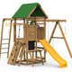 Highland Bronze Playset: Compact Wooden Backyard Swing Set