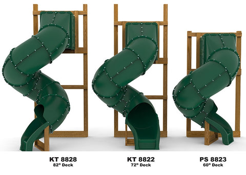 PlayStar KT 8828 green 420-degree spiral tube slide
