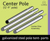 Image of 12' 9" Galvanized Steel Center Tent Pole (4 piece)