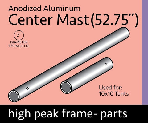 Center Mast Assembly for 10' x 10' High Peak Frame Tent