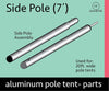 Image of 7' Anodized Aluminum Side Pole for 20-Wide Pole Tent (2 Piece)