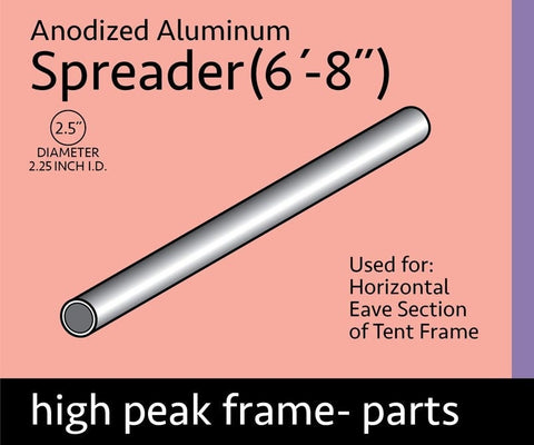 6' 8" Spreader Pipe for High Peak Frame Tent, Single Tube