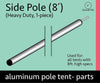 Image of 8' Heavy Duty Anodized Aluminum Side Pole (1 Piece)