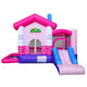 7.8'H Backyard Kids Deluxe Pink Dream House Inflatable Bounce House with Slide