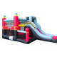 8.5'H Backyard Kids Deluxe Fire Station Inflatable Bounce House with Slide