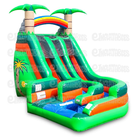 16'H Tropical Wild Splash With Pool Water Slide by eInflatables