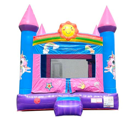 12'H Crossover Pink Unicorn Castle Smiley Face Combo with Blower