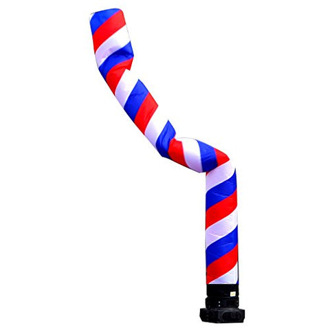 10 Foot Barber Pole (Red, White, Blue)Tube Air Dancer without Blower by Look Our Way