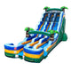 24' Tropical Marble Double Bay Inflatable Water Slide with Blower