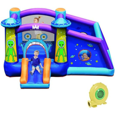 Inflatable Alien Style Kids Bouncy Castle with 480W Air Blower by Costway