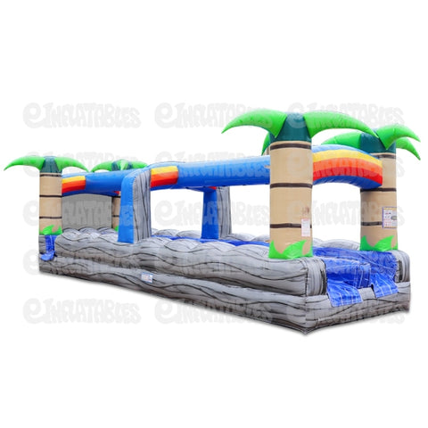 10'H Run N Slide Rock 2 Lane Slide by eInflatables