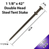 Image of 1 1/8" x 42" Double Head Steel Tent Stakes