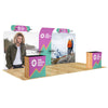 Image of 10x20 Trade Show Booth with Curved Media Wall