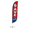 Image of Save Here Feather Flag with Stars
