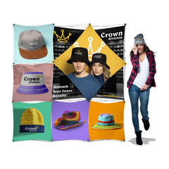 Custom Pop-Up Trade Show Display - (3x3 - 7 Panel)
