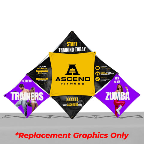 Custom Table Top Pop-Up Display - (4 Panel Pyramid)