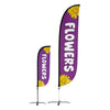 Image of Flowers Purple Feather Flag