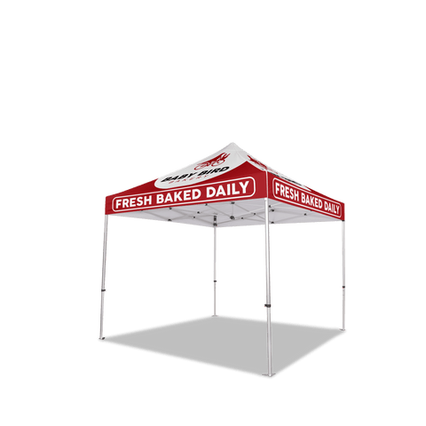 Custom Canopy Tent with Feather Flags & Table Cover