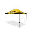 Image of Custom Canopy Tent with Three Back Walls, Feather Flags & Table Cover