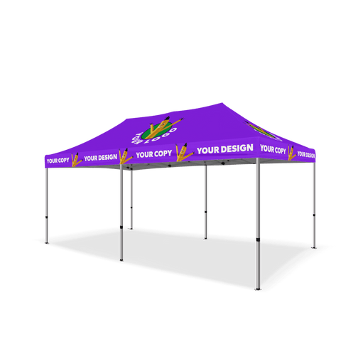 10x10 Custom Canopy Tent w/ Back Wall & Table Cover