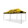 Image of Custom Canopy Tent with Three Back Walls, Feather Flags & Table Cover
