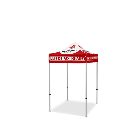 Custom Canopy Tent with Feather Flags & Table Cover