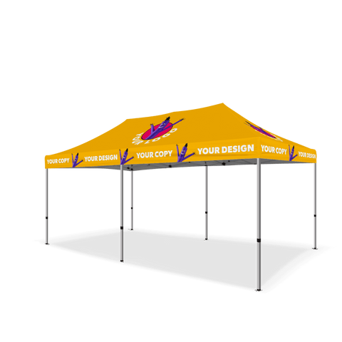10x10 Custom Canopy Tent w/ Table Cover + Back & Side Walls