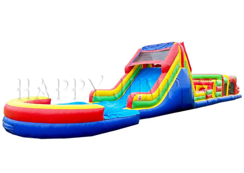 Obstacle Course 3 Plus With Pool - IG5146 (84' Long with 16' water slide)