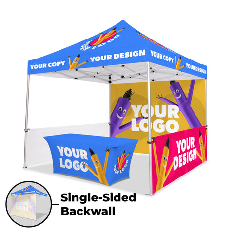 10x10 Custom Canopy Tent w/ Back & Side Walls