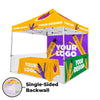 Image of 10x10 Custom Canopy Tent w/ Table Cover + Back & Side Walls