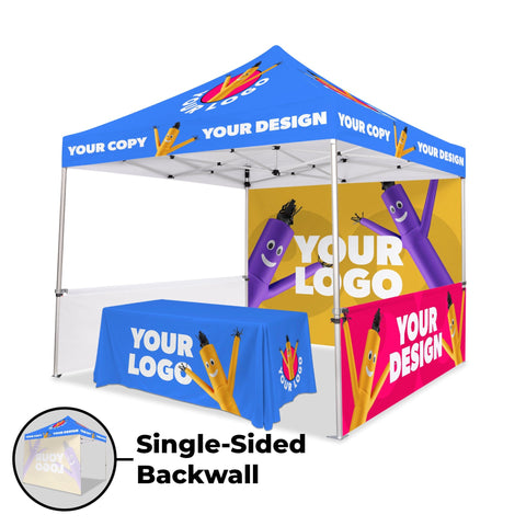 10x10 Custom Canopy Tent w/ Back & Side Walls