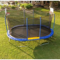 Jumpking 10’ x 15’ Oval Trampoline with basketball hoop
