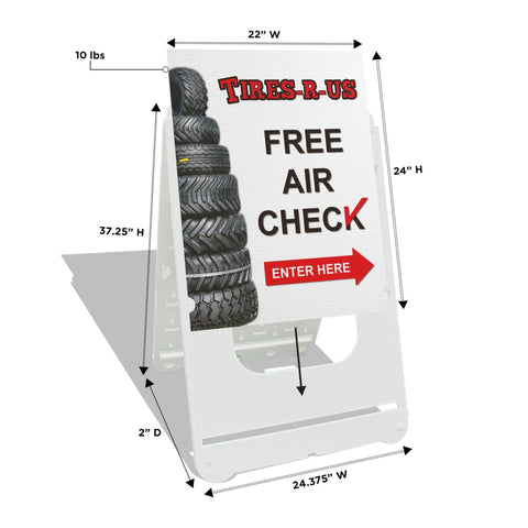 Custom Simpo II Plastic A-Frame Sign 22in x 28in