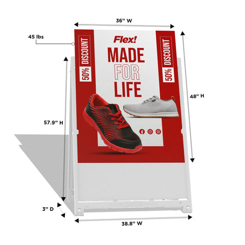 Custom Billboard Plastic A-Frame Sign 36in x 48in