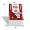 Image of Custom Billboard Plastic A-Frame Sign 36in x 48in