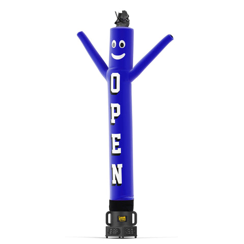 10 Foot OPEN Blue Tall Air Dancers with Blower by Look Our Way