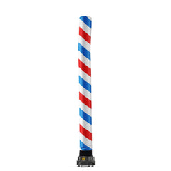 10 Foot Barber Pole (Red, White, Blue)Tube Air Dancer without Blower by Look Our Way