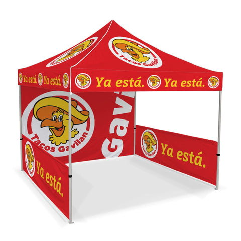 Custom Canopy Tent with Full Back & Half Side Walls