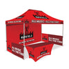 Image of Custom Canopy Tent with Full Back Wall, Half Side Walls & Table Cover