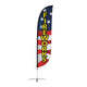 12ft Fireworks Feather Flag Red White Blue