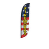 Image of 12ft Fireworks Feather Flag Red White Blue