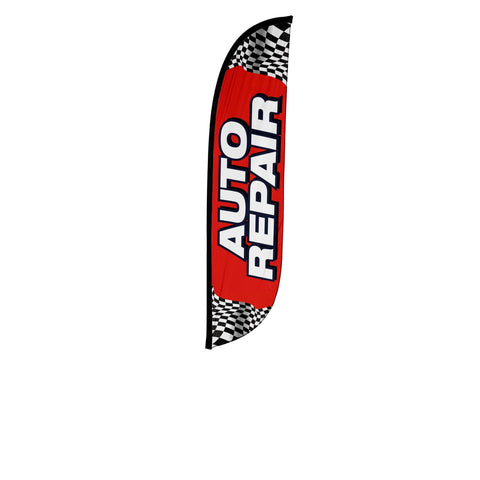 Auto Repair Feather Flag with Checkers