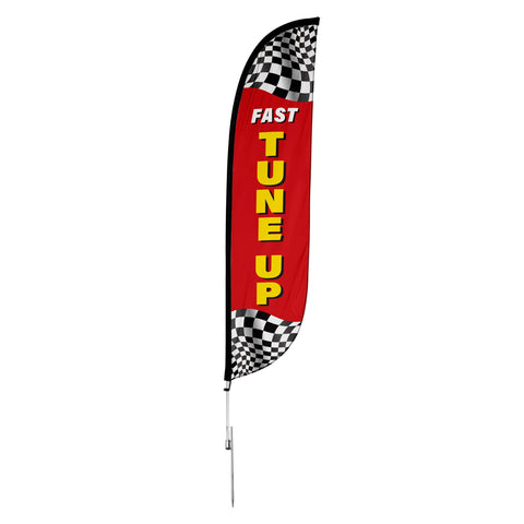 Fast Tune Up Feather Flag with Checkers