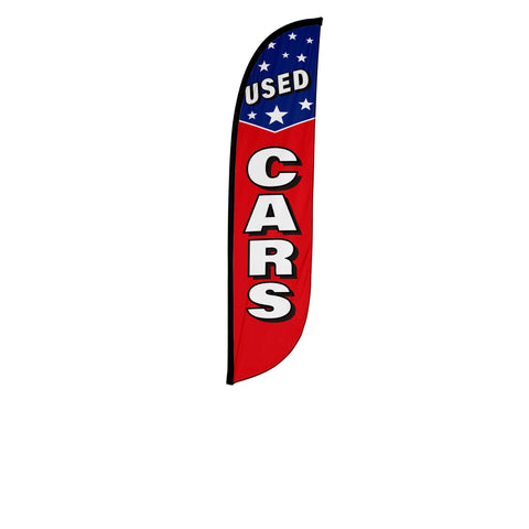 Used Cars Feather Flag with Stars