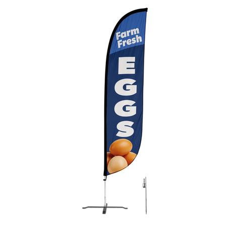 Farm Fresh Eggs Feather Flag