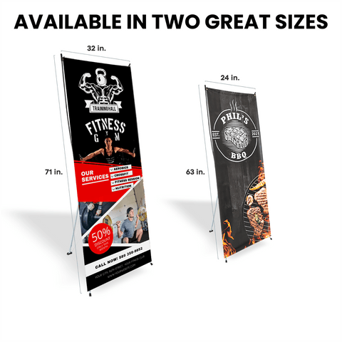 Custom X-Stand Display Banner